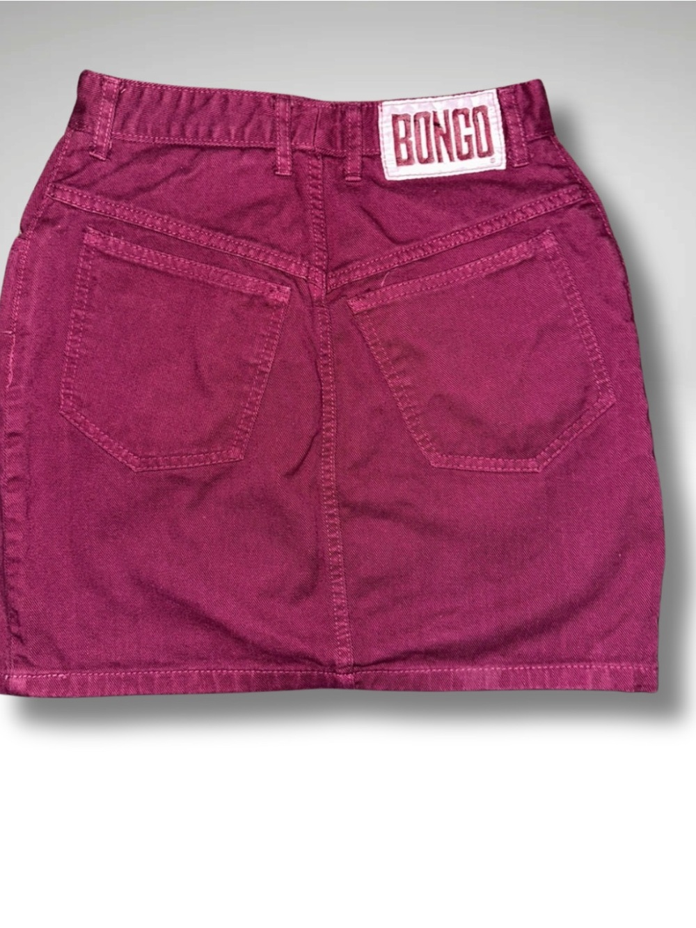 VTG BONGO Raspberry Burgundy Mini Skirt